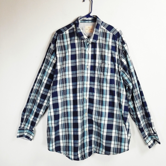 Tommy Bahama Other - Tommy Bahama Big Tall Tattersall Plaid Shirt Blue